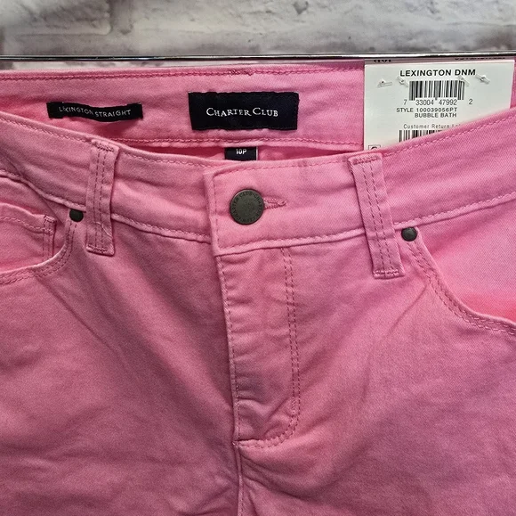 NWT Charter Club Petite Lexington Straight-Leg Jeans Size 10P - Picture 3 of 6